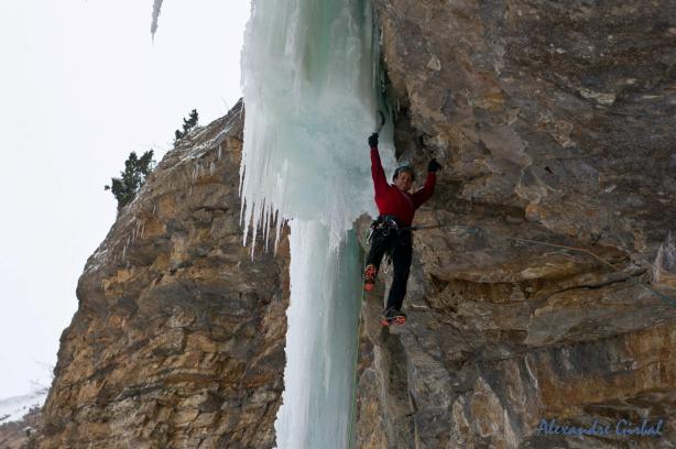 Gaetan RAYMOND, L1, M8, WI 5+, 50m