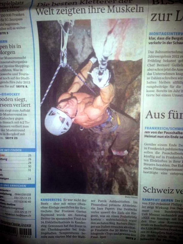 Article dans le journal Suisse
